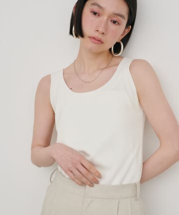 LARUTA(ラルータ) 強撚ニットタンクトップ