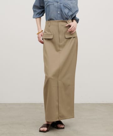 LARUTA(ラルータ) ［Yurieピック］フラップポケット付きストレートスカート