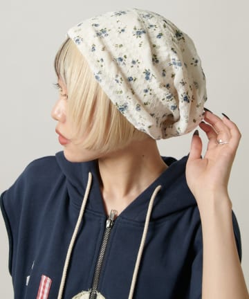 w closet(ダブルクローゼット) 【AMIKO's select】	レース花柄ビーニー