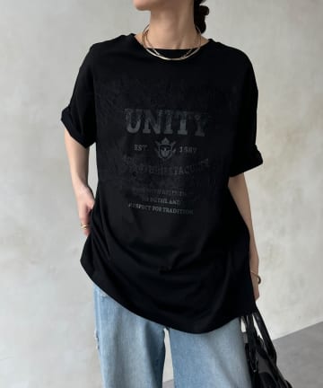 DOUDOU(ドゥドゥ) 【WEB限定】ロゴ×レースTEE