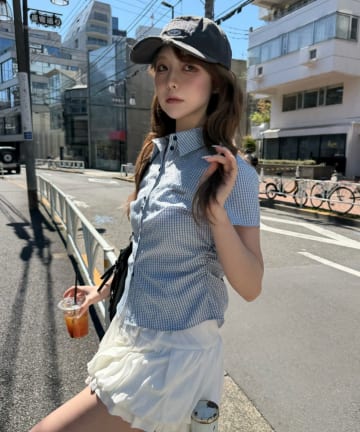 RAY CASSIN(レイカズン) 【7色展開】胸刺繍コンパクト半袖シャツ