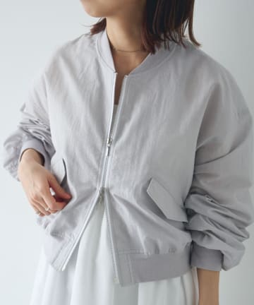 LOUNGEDRESS(ラウンジドレス) 【PUFRILL/パフリル】袖ギャザーブルゾン