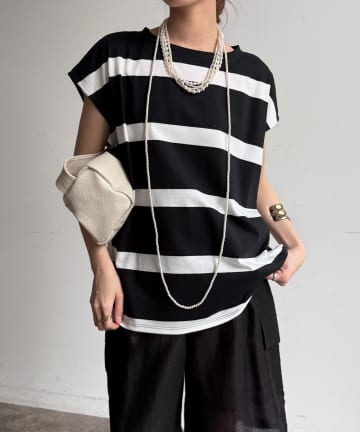 DOUDOU(ドゥドゥ) 【WEB限定】ボーダーフレンチTEE