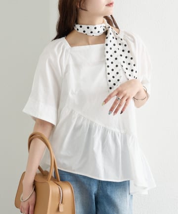 mystic(ミスティック) ウェーブヘムブラウス