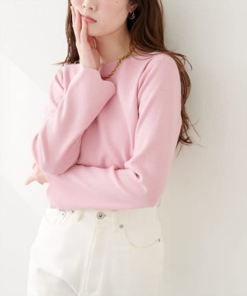 NICE CLAUP / OLIVE des OLIVE OUTLET(ナイスクラップ  / オリーブ デ オリーブ アウトレット) 【natural couture】スカラップラメニット