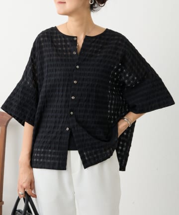 BEARDSLEY(ビアズリー) シアーギンガム前後ブラウス