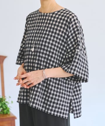 BEARDSLEY(ビアズリー) シアーギンガム前後ブラウス