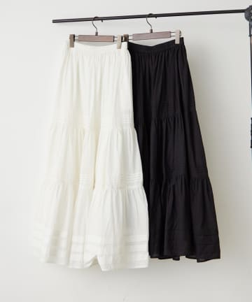 Remind me and forever(リマインドミーアンドフォーエバー) 【India series】【NAO】ピンタックティアードスカート