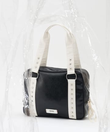 CIAOPANIC(チャオパニック) 【GRAIN/グレイン】クロココンビスタッズボストンバッグ