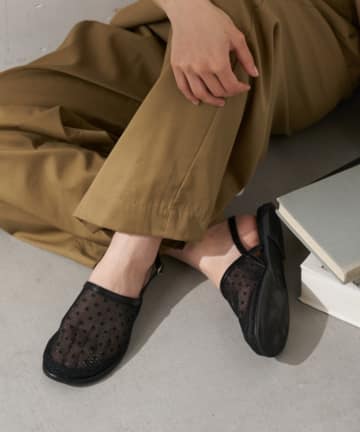 CIAOPANIC TYPY(チャオパニックティピー) :【S～XLサイズ展開！】ドット柄シアーメッシュフラットサンダル