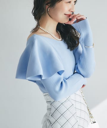 OUTLET(アウトレット) 【La boutique BonBon】ラッフルフリルニット