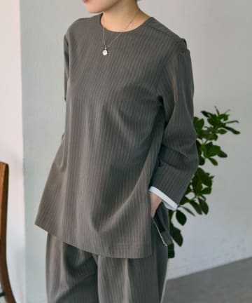 OUTLET(アウトレット) 【ear PAPILLONNER】ピンストライプトップス【SUM1 STYLE】