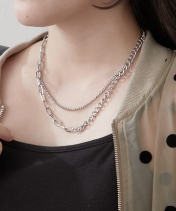 Remind me and forever(リマインドミーアンドフォーエバー) 【stainless steel】2連ネックレス