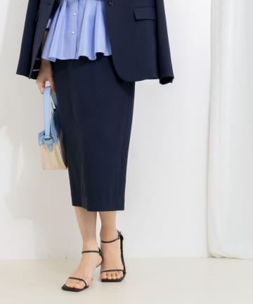 NOLLEY'S(ノーリーズ) 《セットアップ対応》ウォッシャブルストレッチツイルタイトスカート