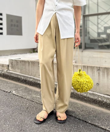 NOLLEY'S(ノーリーズ) 【WEB＆一部店舗限定カラーあり】サンドウォッシュイージーワイドパンツ