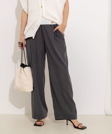 NOLLEY'S(ノーリーズ) 【WEB＆一部店舗限定カラーあり】サンドウォッシュイージーワイドパンツ