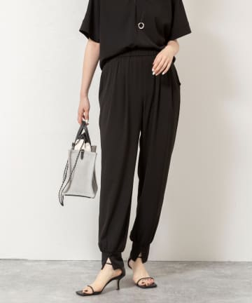 NOLLEY'S(ノーリーズ) 【WEB＆一部店舗限定カラー】《セットアップ対応》ジョーゼットジョガーパンツ