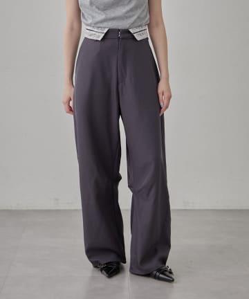 mline(エムライン) [mline]折り返しレーススラックス