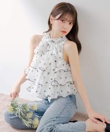 Chico(チコ) アメスリティアードブラウス