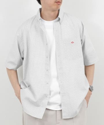 NOLLEY'S(ノーリーズ) 【DANTON】DOT BUTTON B.D. SHIRT SS