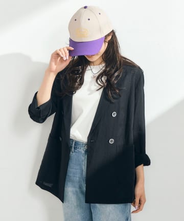 FREDY & GLOSTER(フレディ アンド グロスター) リネン混ライトダブルジャケット