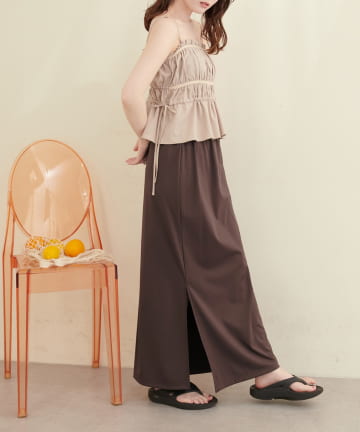 natural couture(ナチュラルクチュール) 【水着】スリット付きロングスカート