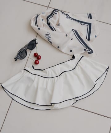 Chico(チコ) 【水着/ショーツ】配色フリルショーツ