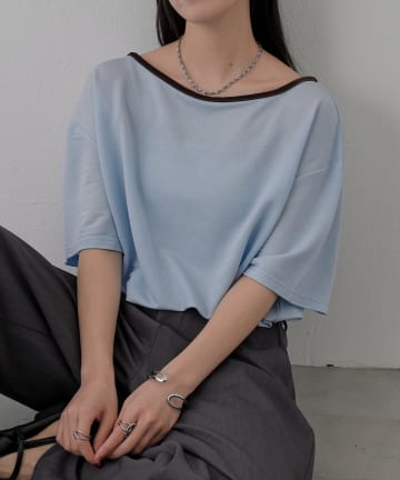 COLONY 2139(コロニー トゥーワンスリーナイン) 【2WAY】パイピングシアー半袖Tシャツ