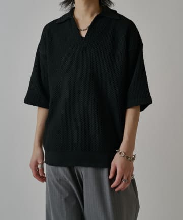 Lui's(ルイス) ワッフルショートスリーブスキッパーシャツ