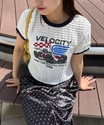 CIAOPANIC(チャオパニック) モーターロゴフリルリンガーTee