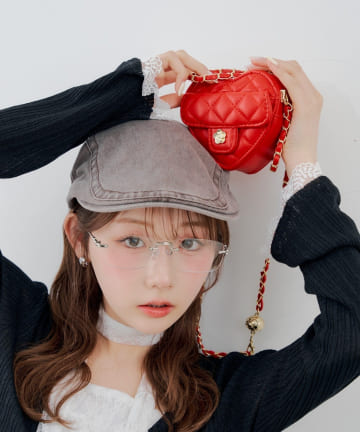 NICE CLAUP / OLIVE des OLIVE OUTLET(ナイスクラップ  / オリーブ デ オリーブ アウトレット) 【continuer】ハートキルティングバッグ