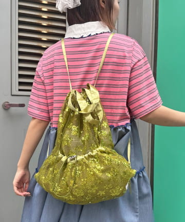 CIAOPANIC(チャオパニック) 【HELLO.SANFRANCISCO/ハローサンフランシスコ】スパンコールナップサック