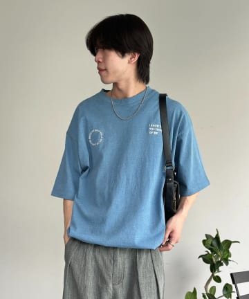 CPCM(シーピーシーエム) カットデニム胸刺繍T