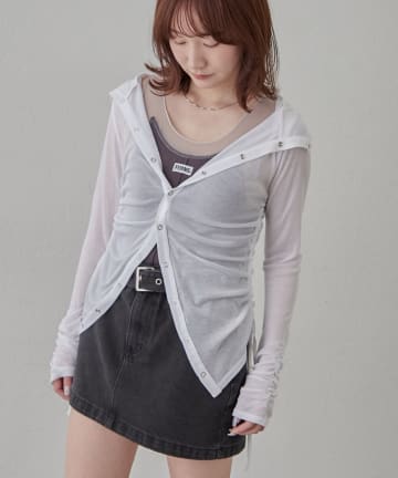 mline(エムライン) [mline]ギャザーフーディーパーカー