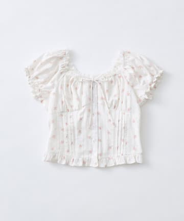 OLIVE des OLIVE(オリーブ デ オリーブ) リボンパフブラウス