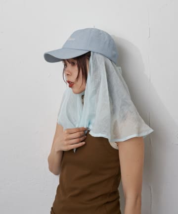 CIAOPANIC TYPY(チャオパニックティピー) :【日焼け防止！】シアーシェード付きロゴキャップ