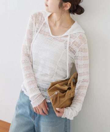 CIAOPANIC TYPY(チャオパニックティピー) 襟付きレーススキッパートップス