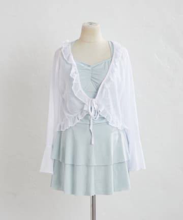 Remind me and forever(リマインドミーアンドフォーエバー) 【2セット】サイズ展開シアーラメ羽織SET水着