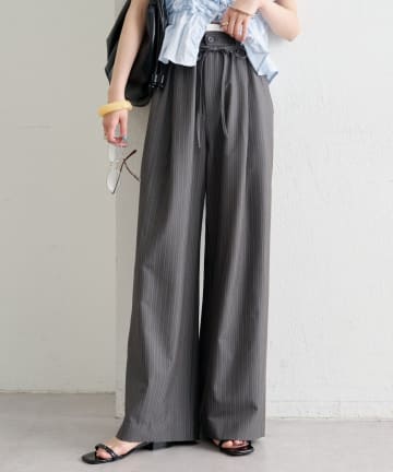 mystic(ミスティック) 【夏も涼しい素材でリニューアル / 新色】26SS Wベルトパンツ