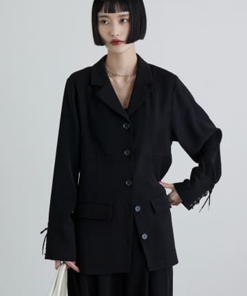 OUTLET(アウトレット) 【Lui's】袖口レースアップシャツジャケット