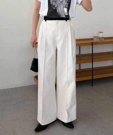 OUTLET(アウトレット) 【CAPRICIEUX LE'MAGE】〈C.L〉バイカラーウエストパンツ