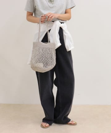 FREDY & GLOSTER(フレディ アンド グロスター) 【BAGMATI/バグマティ】ラメコードメッシュラウンドバッグ