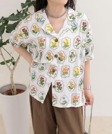 FREDY & GLOSTER(フレディ アンド グロスター) エンブロイダリージャケットシャツ