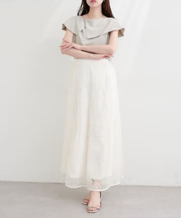 natural couture(ナチュラルクチュール) フラワーチュールスカート