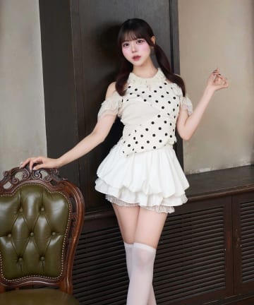 Belle Charme(ベルシャルム) Lace Collar Tops