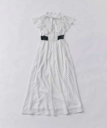 Belle Charme(ベルシャルム) Ribbon Neck Long Onepiece