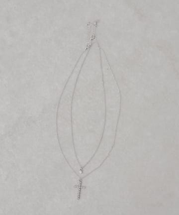 Chico(チコ) クロスビジュー2連ネックレス