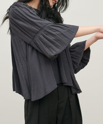 NICE CLAUP / OLIVE des OLIVE OUTLET(ナイスクラップ  / オリーブ デ オリーブ アウトレット) 【LARUTA】デラヴェギャザーブラウス