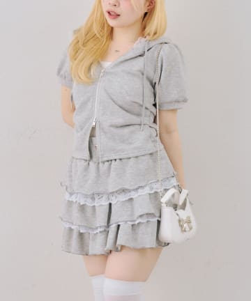 NICE CLAUP / OLIVE des OLIVE OUTLET(ナイスクラップ  / オリーブ デ オリーブ アウトレット) 【continuer】ショートパーカーセットアップ