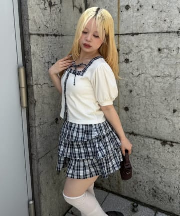 NICE CLAUP / OLIVE des OLIVE OUTLET(ナイスクラップ  / オリーブ デ オリーブ アウトレット) 【ANOTHER BRANCH】スクエアリボンセットアップ